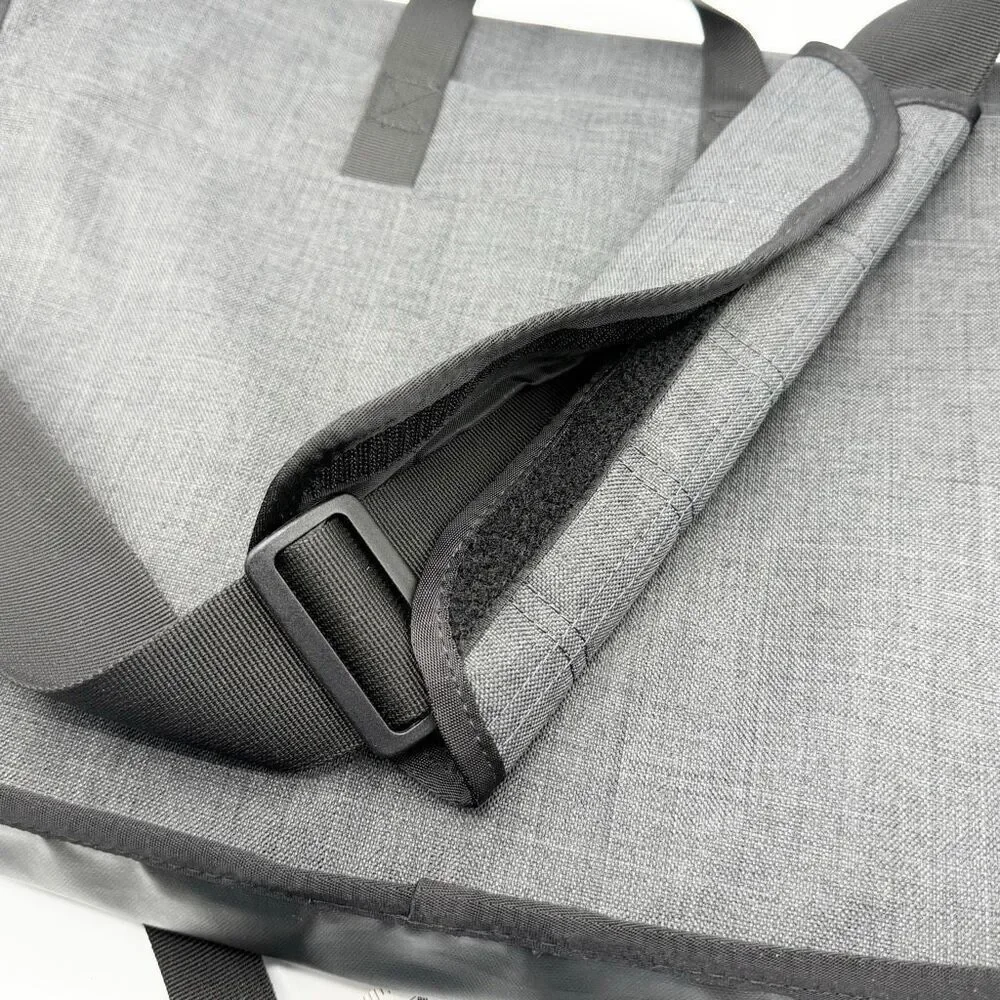 Ogio Charcoal Grey Canvas Sly Black Messenger Bag New Embroidered